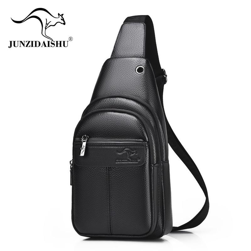 Gentleman's Genuine Leather Crossbody Chest Bag - 2023 Fashion Single Shoulder Backpack