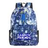 Rainbow Friends Cartoon School Backpack Kids Boys Girls Lightweight Oxford Fabric Bookbag With Ergonomic Shoulder Straps
