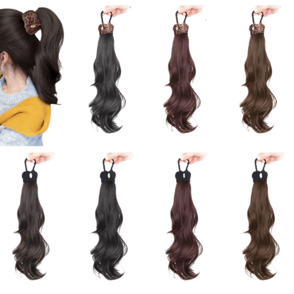 Ponytail Holder Long Wavy Ponytail Hair Fixed Elastic Hair Bands Ponytail  for Kids and Women