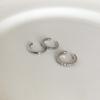 [Three Piece Light Luxury Row Drill Ear Cuff Clip Set for Non Pierced Ears Minimalist Design Earrings Set]