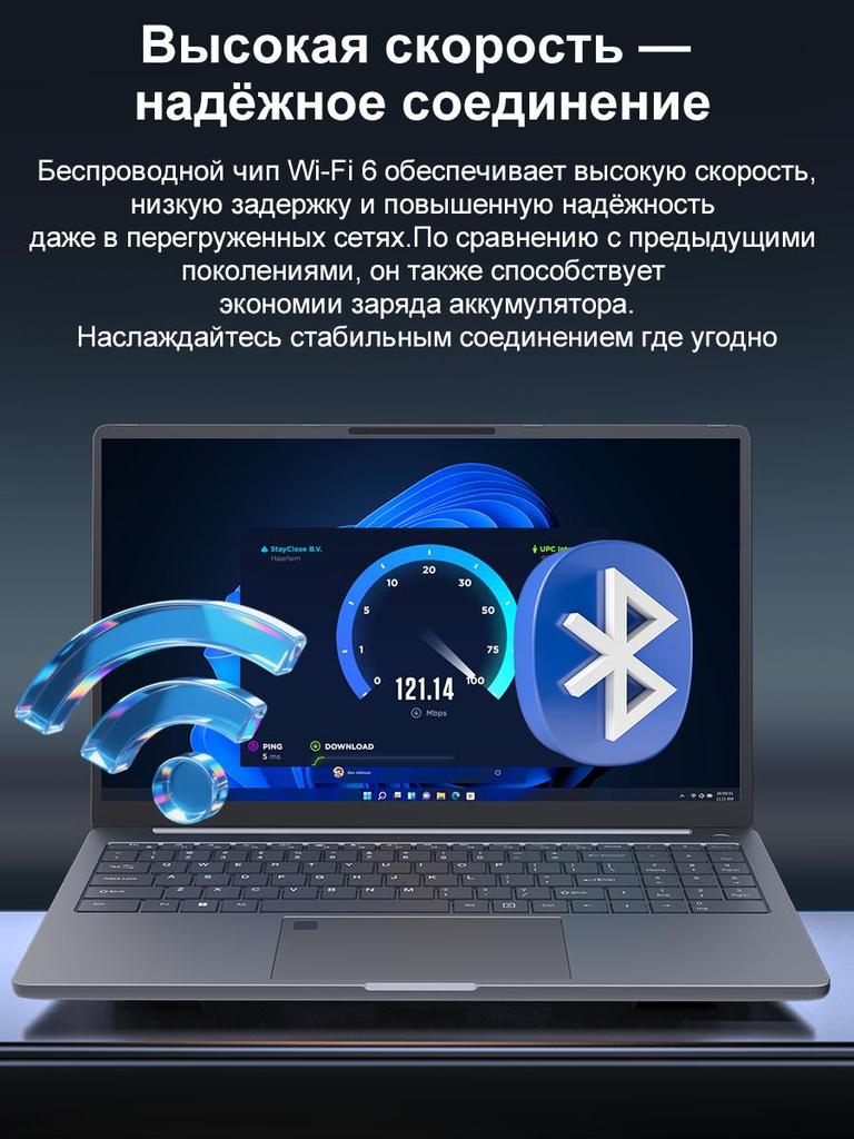 Laptop Ninkear A15 Plus 15.6'' 16G+1T SSD AMD Ryzen 7 5825U 1920*1080 60Hz Refresh Rate