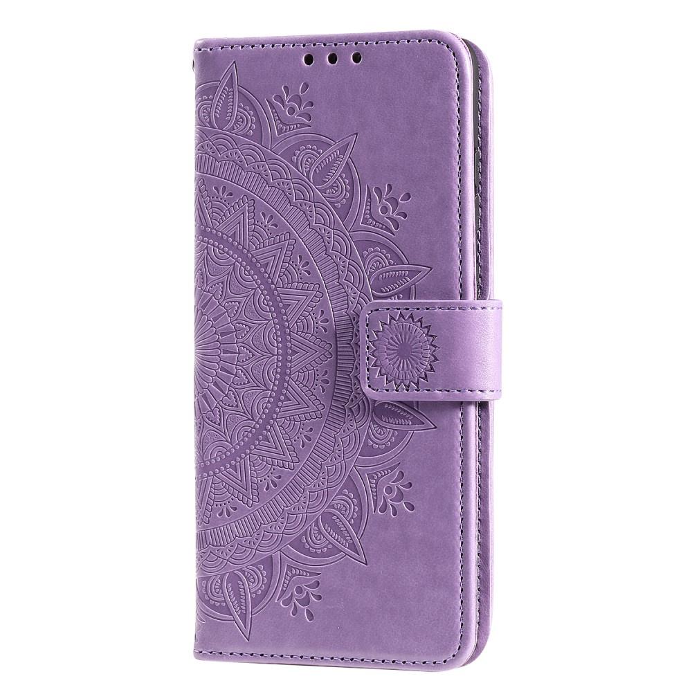 Husă tip flip pentru Oppo Reno6 5G, Mandala, mov