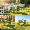 Garden Wind Spinner Kinetic Tractor Wind Sculpture with Rotating Wheels Outdoor Metal Windwill with Stake for Flower Bed Lawn Patio