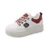 New muffin 2025 spring versatile student thick baseplate shoes women's casual sports shoes inner height increase white shoes