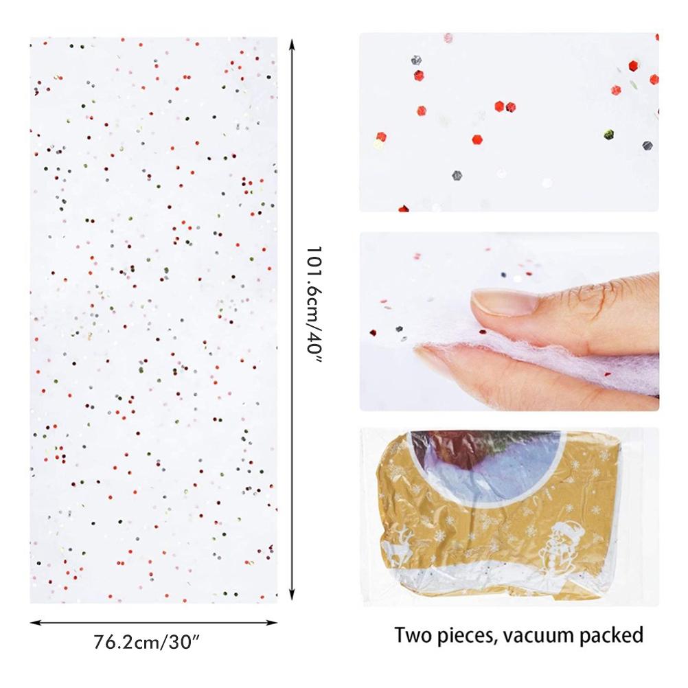 Christmas Artificial Snow Decoration Christmas Glitter Snow Blanket Christmas Snow Rug Christmas Glitter Snow Blanket