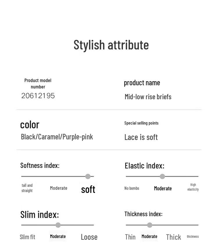 Maniform Women's Sexy Lace Low-Rise Briefs