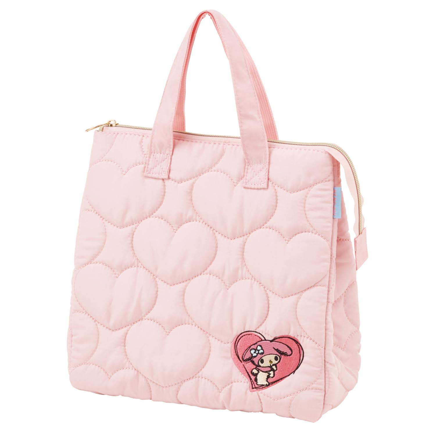 Skater Quilted Fabric Insulated Lunch Bag with Sanrio My Melody Drawing Pocket, KBCB5-A