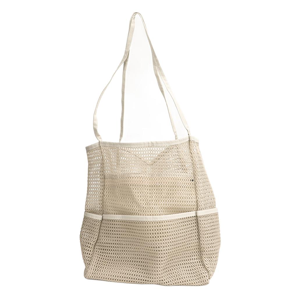 Mesh Beach Handbag Multiple Large Capacity Shoulder Bag for Travel Swimming Pool Picnic Camping