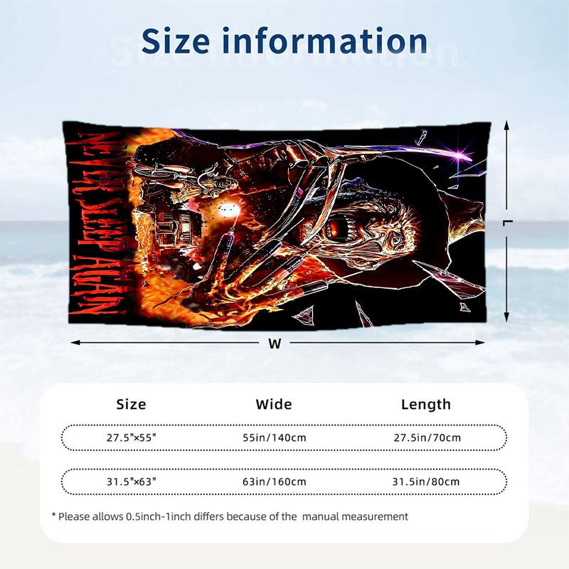Large Beach Towel Quick Dry Absorbent Towel For Beach IndoorA Nightmare on Elm Street Freddy Krueger