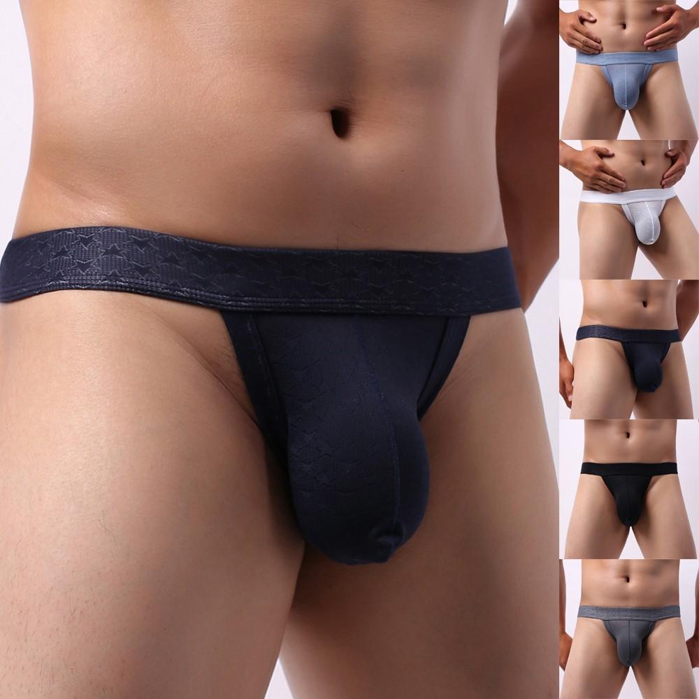 See Through Briefs T-Back Knickers Low Rise Men Panties