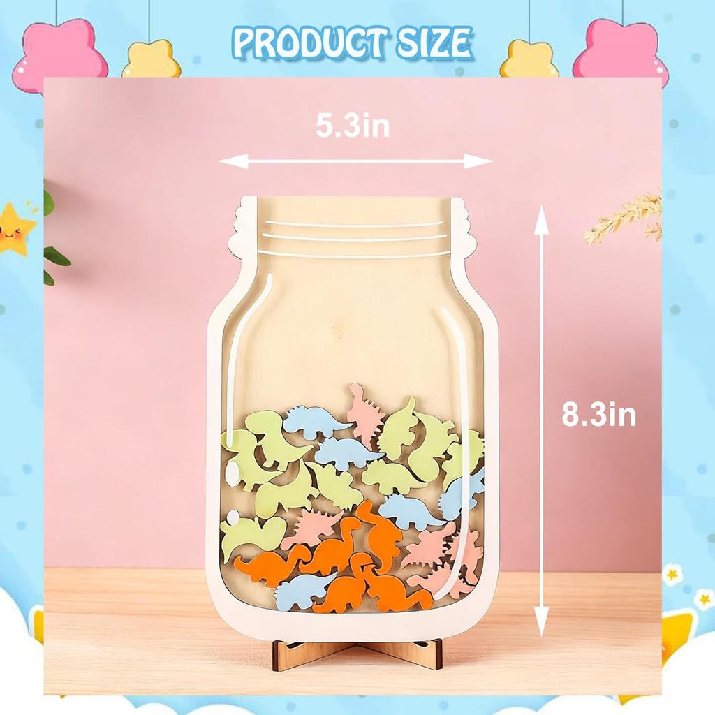 LeLehome Magnetic Reward Jar for Kids, Star Incentive Jar Behavior Chart Reward System for Home Classroom Potty Training Chores Good Habits, Boys &