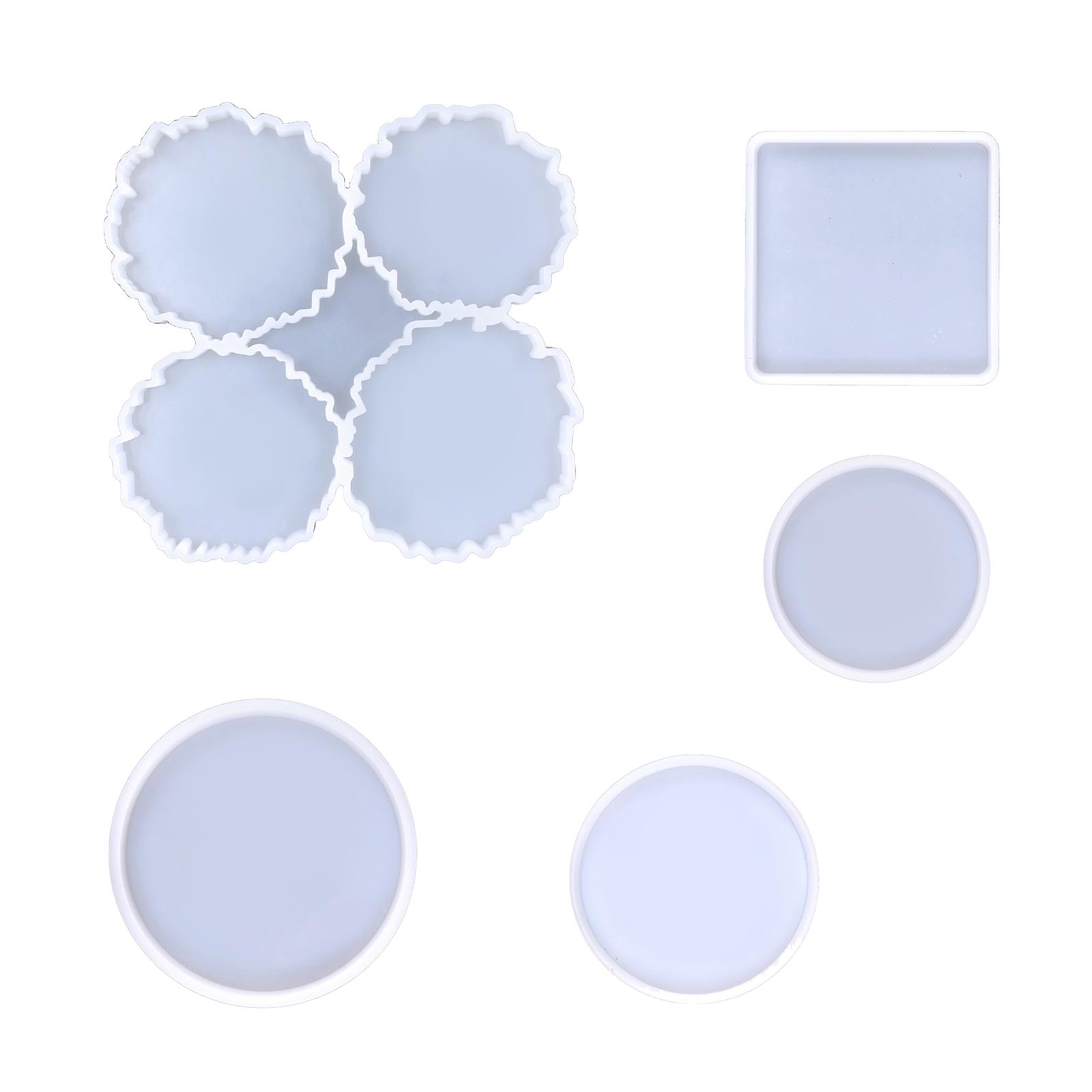 

Форма для подставки из смолы 5 шт. Силиконовые формы для литья из смолы, формы для подставки из агата из эпоксидной смолы Форма для литья из эпоксидной смолы Домашний декор