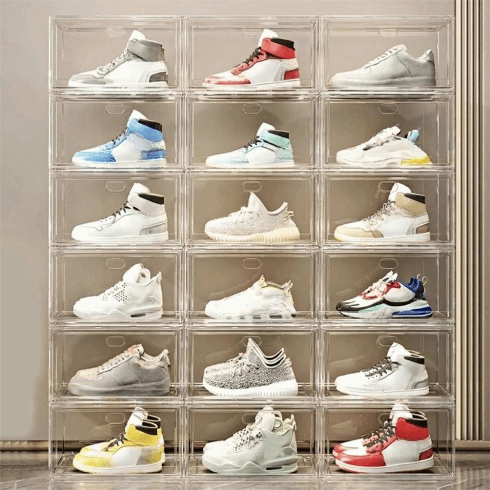 Plastic Shoes Storage Box Thickened Sport Shoe Display Case Model Display Box  For Home