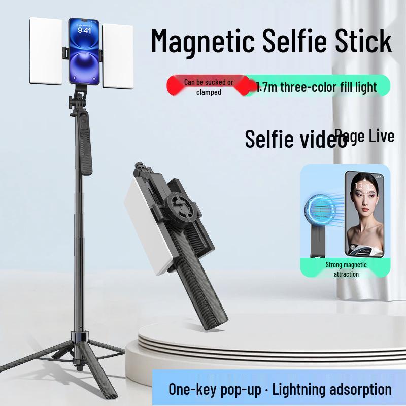 Bluetooth Selfie Stick & Tripod: Portable Telescopic Phone Holder for Desktop and Floor