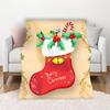 3D Christmas Theme Flannel Throw Blanket Soft Lightweight Warm for Living Room Bedroom Bed Sofa Couch Kids Adults Gifts