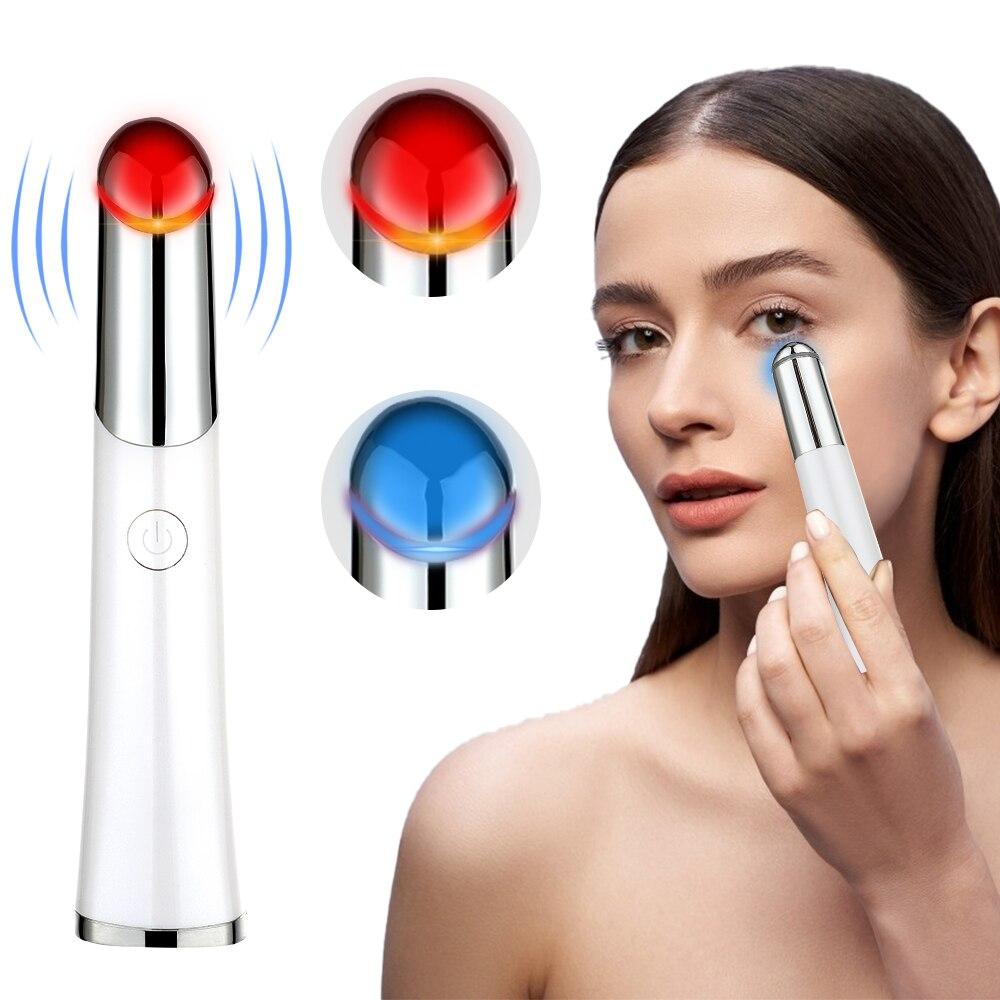 Buy LED Photon Mini Electric Eye Massager Hot Vibration Anti Wrinkle Aging Pen Eye Care SPA