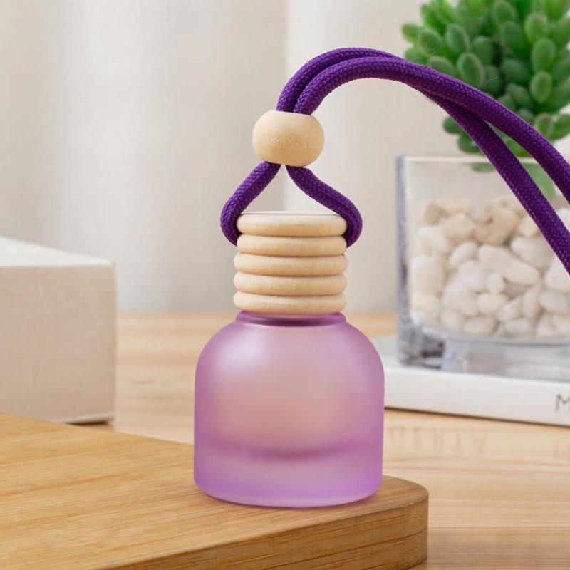 1Pcs 11ml Air Freshener Empty Bottle Car Hanging Glass Bottle Aromatherapy Pendant Diffuser Car Decoration Aromatherapy Ornament
