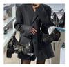 Women's 25 New B Motorcycle Bag: Underarm Rivet Tassel, Three-in-One Crescent Fold Cowhide Shoulder & Messenger Bag
