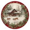 Christmas Carpet Living Room Dirt-resistant and Easy To Take Care of Imitation Cashmere Carpet Round Washed Cloth Sole Foot Pad