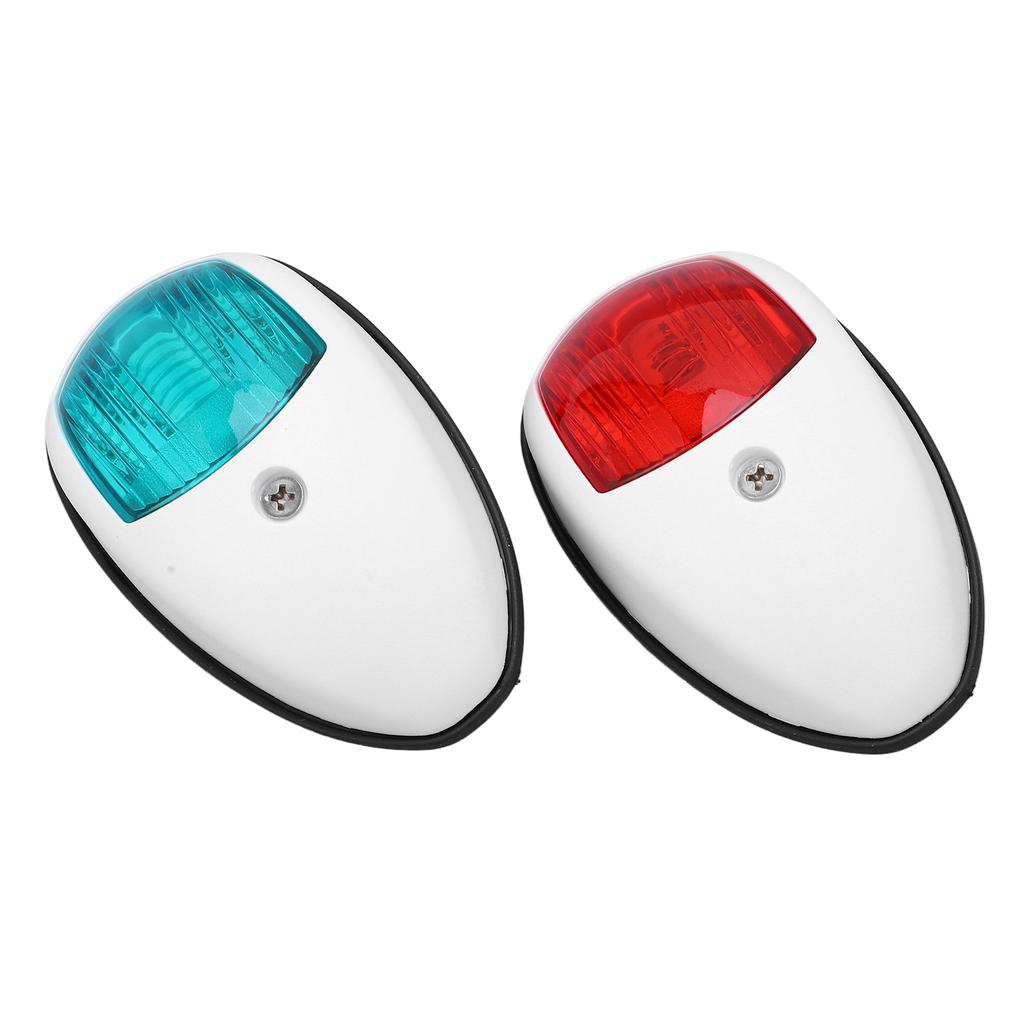 2Pcs IP66 Marine Sailing Signal Light DC 12V 3W LED Navigation Lamp Red Green Light for Yacht BoatWhite