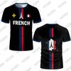 Summer New France Football Jersey Women Men Sports T-shirt Street Soccer Uniforms Casual French Map Flag Graphic Oversized Tops