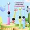 Aimesi 3D Cartoon Astronaut Children's Toothbrush - Soft Bristles, 3-Sided Design for Comprehensive Oral Care.