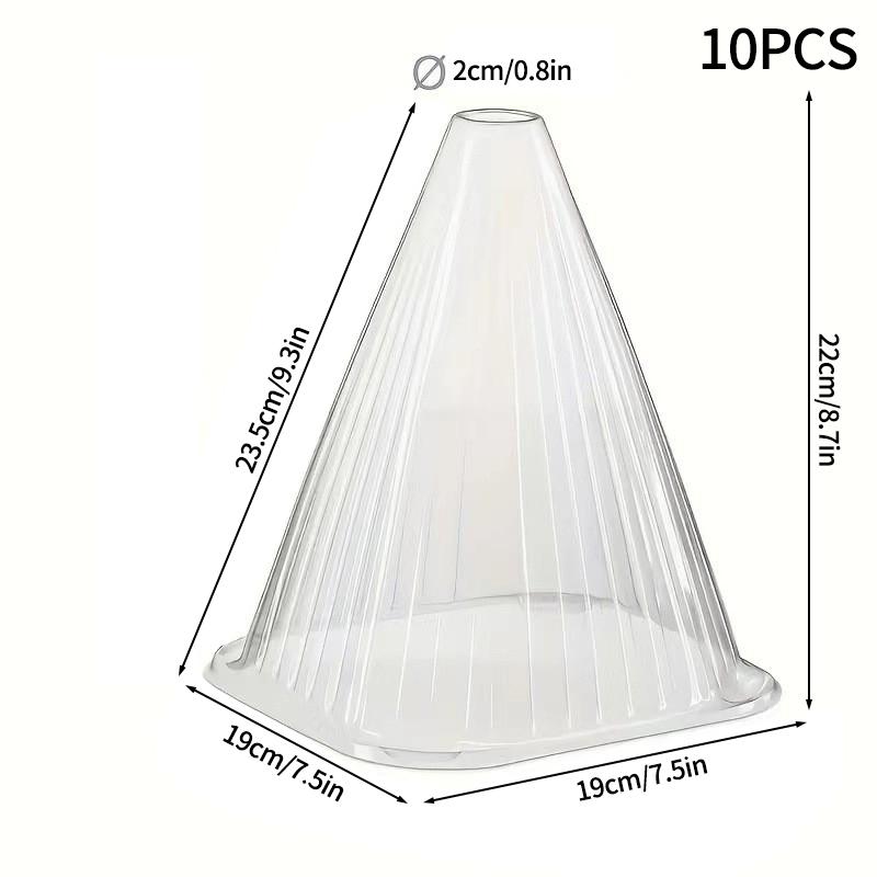 10/20Pcs Conical Protective Cover Plants Seedlings Cover Reusable Nursery Lid Cold Proof Prevent Birds Planting Nursery Tent