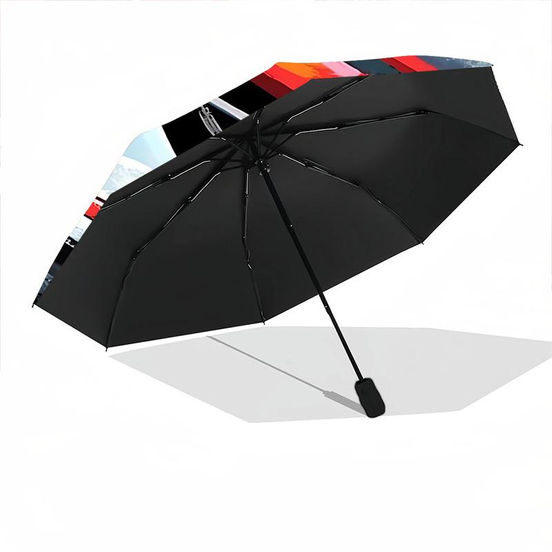 1 pièce Formule 1, Voiture de Course Parapluie Pliant Automatique Portable Pliable Parapluie à 8 baleines pour Toutes Saisons, Accessoire d'Extérieur Décontracté, B54