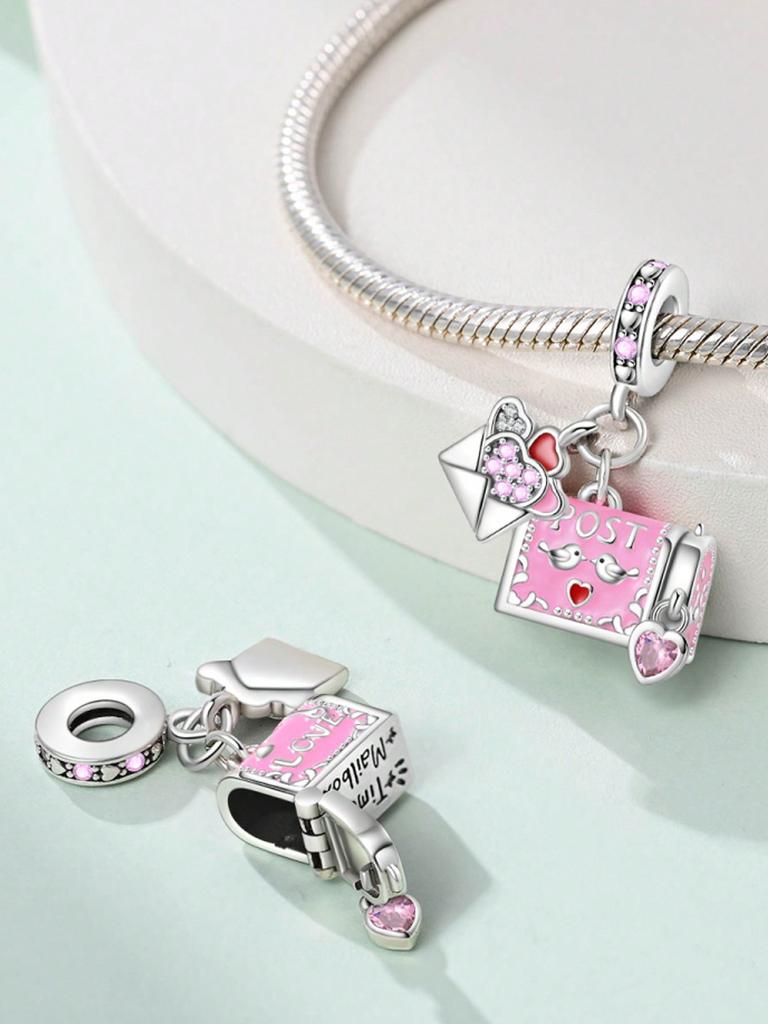 Charms Silber Rosa Rakete Roboter Handy Perlen Charm Kupferbeschichtet Passend Kupferoriginal Armband Für Schmuckherstellung Diy Charm