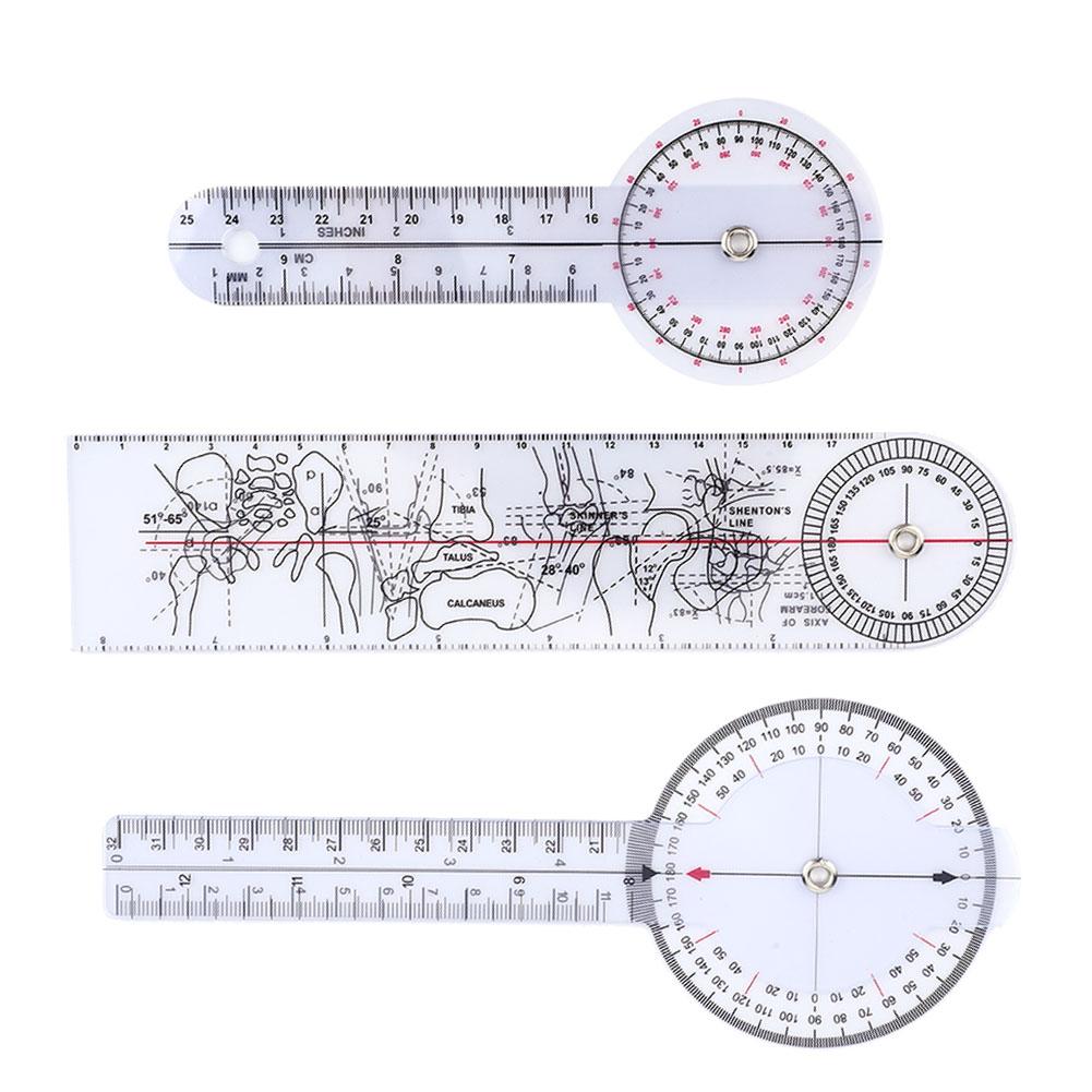 3ks 6810palcový úhloměr 360 stupňů lékařské pravítko Spinální goniometr