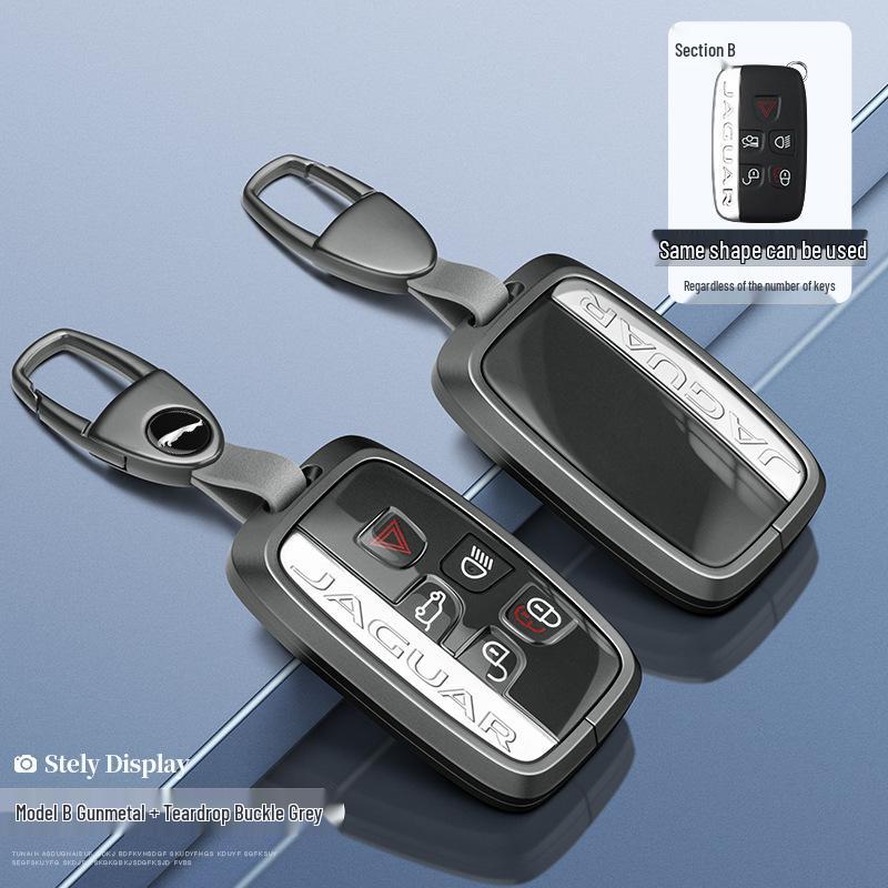 Jaguar Key Case: Aluminum Alloy Shell for XEL, XFL, F-Pace, XJL, XF, XE, F-Type Models