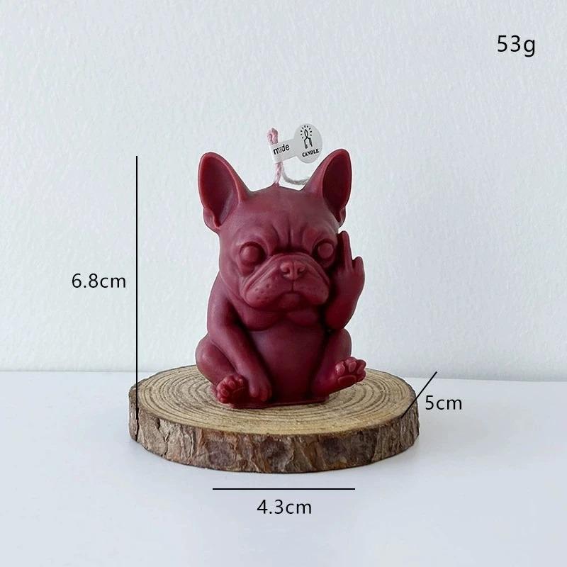 1Pc Middle Finger Bulldog Aromatherapy Candle Universal Creative Candles  Durable Funny Quirky Gifts Home Decoration Ornaments