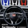 Car Steering Wheel Emblem H-Sticker For Civic Accord City CRV Jade Fit Odyssey Hybrid Red Black Blue Interior Modification