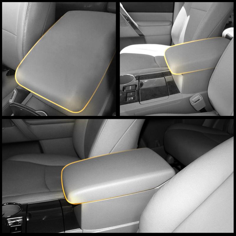 Car Armrest Cover Leather Pad Center Console Cushion Cap Styling Accessories Decoration For Toyota Highlander Kluger 2008-2013