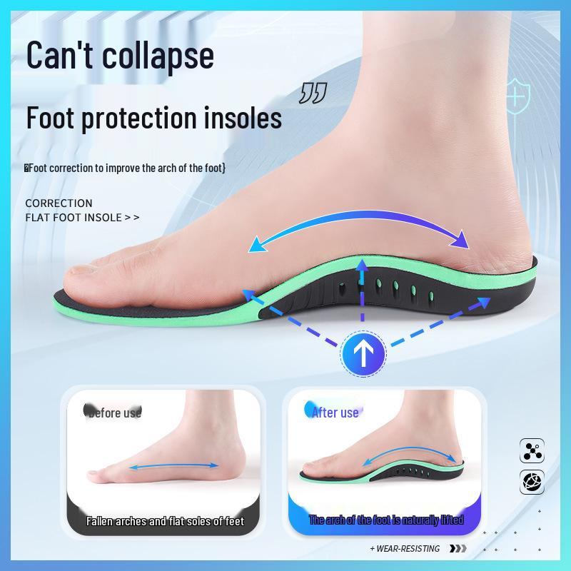 Orthotic Insoles for Flat Feet - Shock Absorption & Arch Support