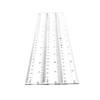 30cm Transparent Plastic Dual-Sided Ruler for Student Teaching Supplies