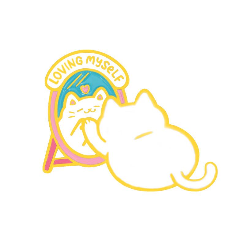 Adorable Design Cat Alloy Brooch Charming Decorative Badge For Outfits Trendy