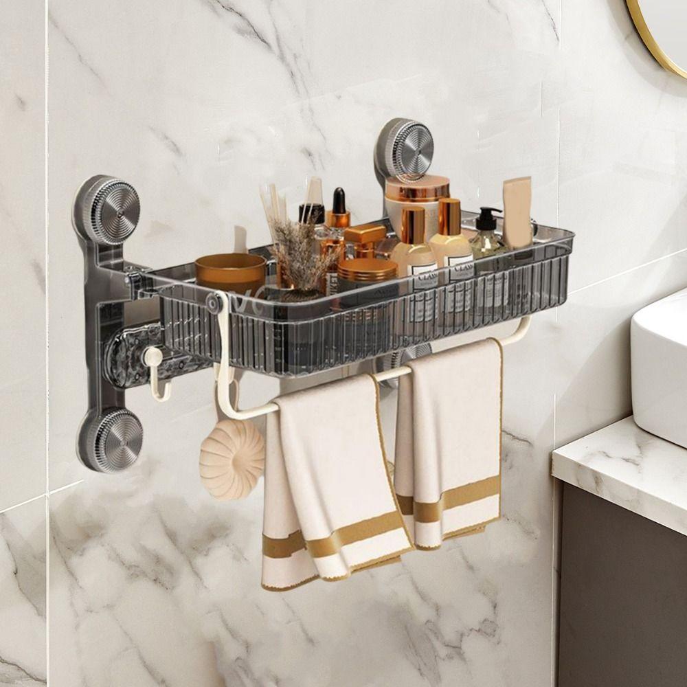 Wall Mounted Toilet Storage Racks Large Capacity Shower Organizer  for Home