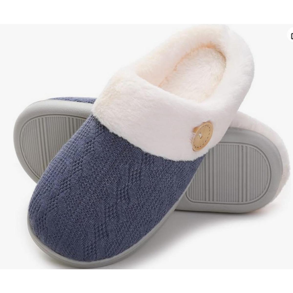 

Cotton Slippers, Woolen Slippers, Memory Cotton, Women s, Furniture Slippers, Men s Shoes 36-37 темно-синього кольору