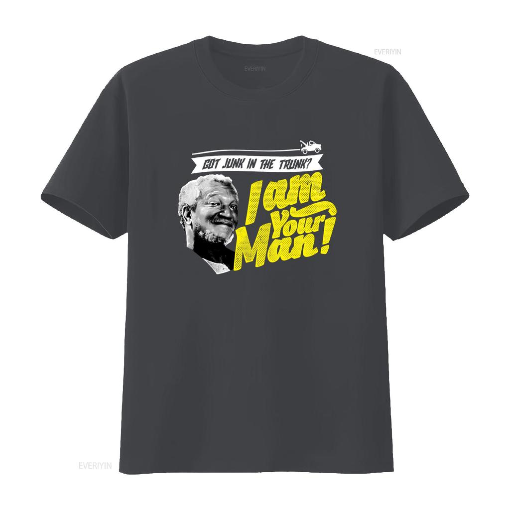 Redd Foxx Junk In The Trunk Mens T Shirt Sandford Sons Fred I Am Your Man Design Unique Print vintage Washed homme Breathable