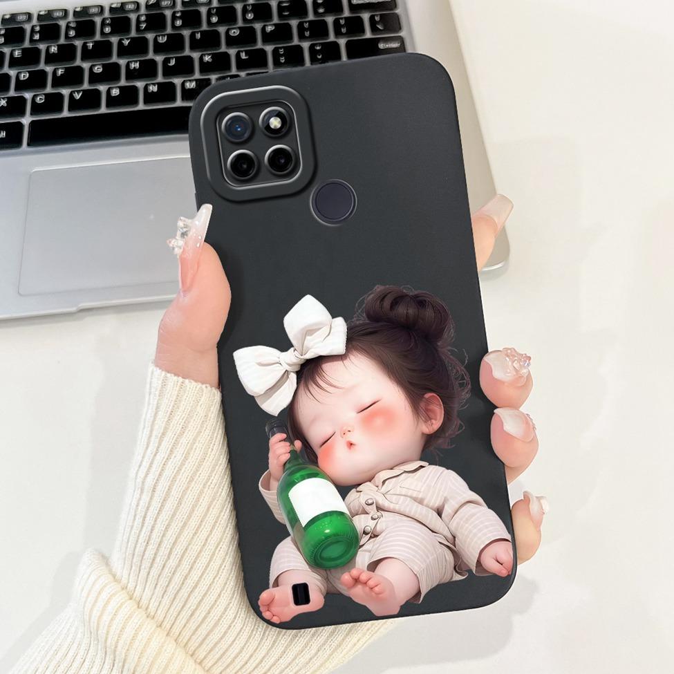 For Realme C21Y RMX3261 RMX3263 C25Y RMX3269 Cover For Realme C21Y Case Cute Cat Funny Cool Fashion Silicone Shockproof Bumper
