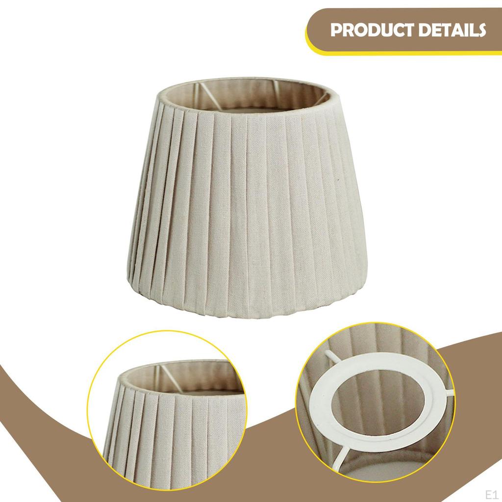 Table Lampshade Bulb Guard Decorative Rustic Floor Light Shade Pleated Replacement for
