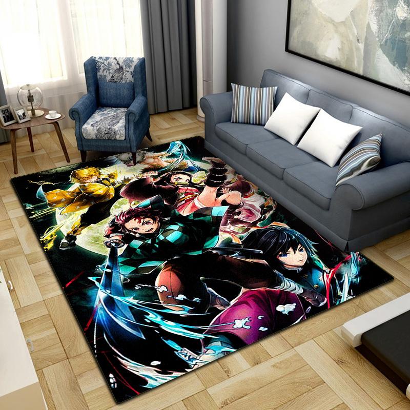 Demon Slayer Anime Non-Slip Rug Carpet Larget Floor Mat Bedroom Home Decor LXRa14