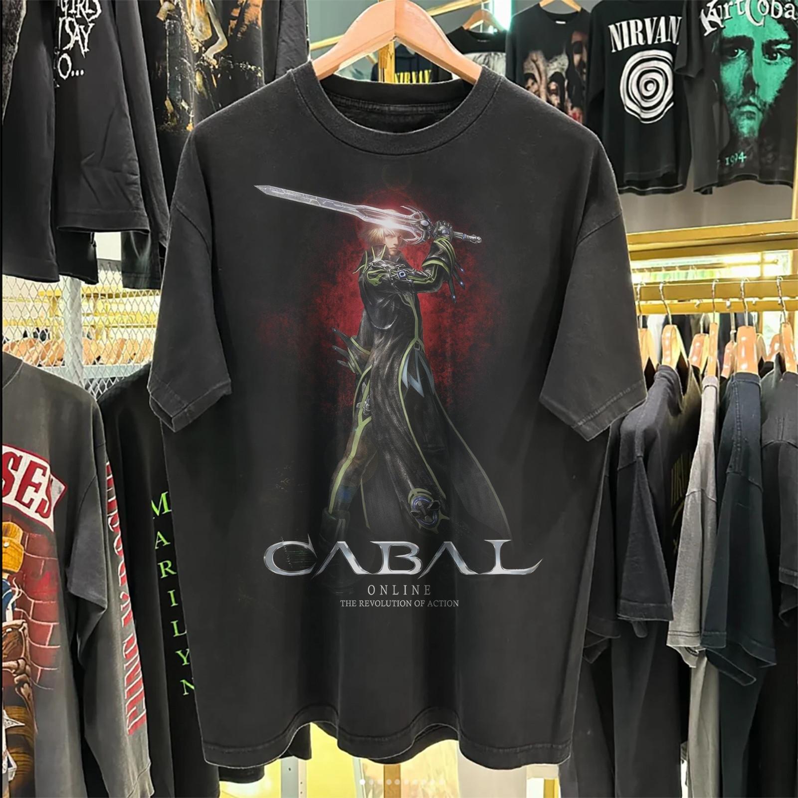 Cabal Online MMORPG Игровой Унисекс Геймер | Винтажная Хлопковая Футболка 100% Мужские Футболки Топ 2XL