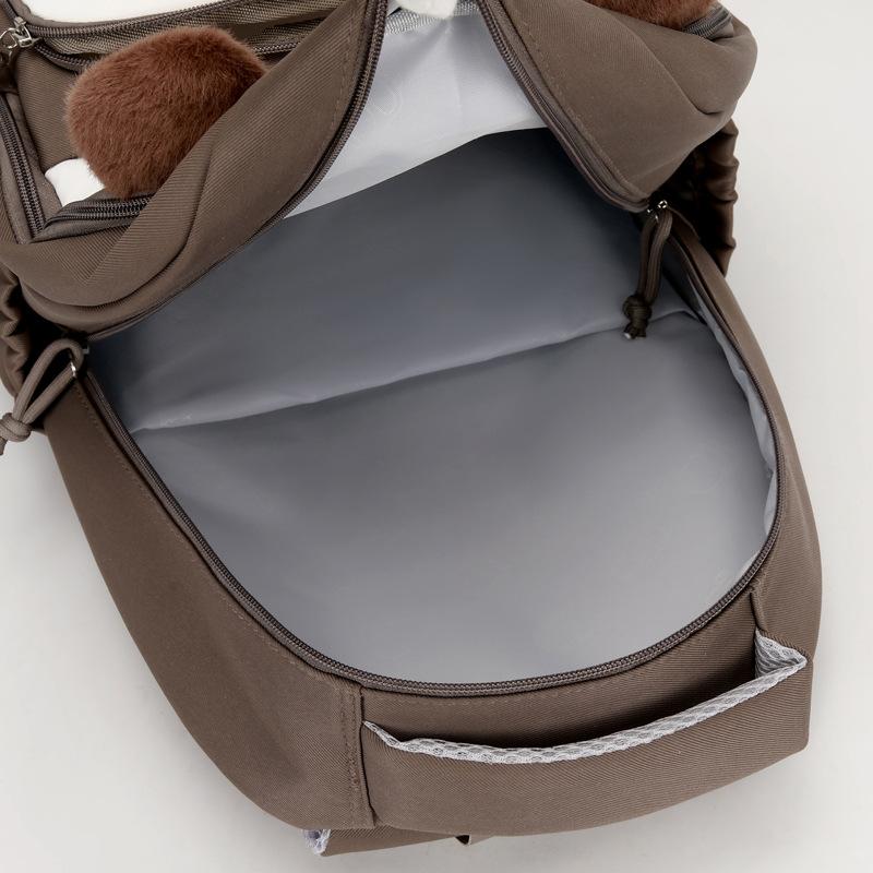 New high-value backpack large-capacity schoolbag for female junior high school students, light, fashionable and versatile, casual and simple backpack