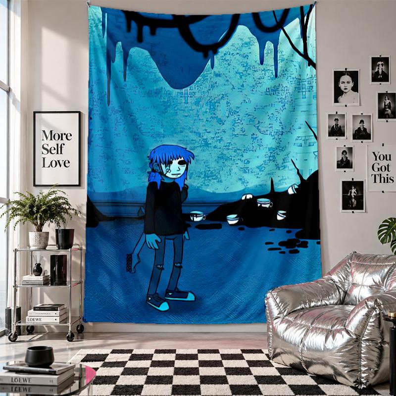 Wandbehang Sally Face Kunst Hängendes Tuch Dekorative Hintergrundabdeckung für Raumdekoration