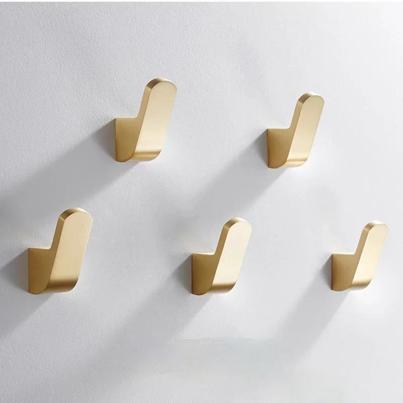 Dooroom Brass Bearing Hooks Bathroom Indoor Kitchen Hallway Wall Clothes Hooks Wall Hangings Row Hooks Nordic Style