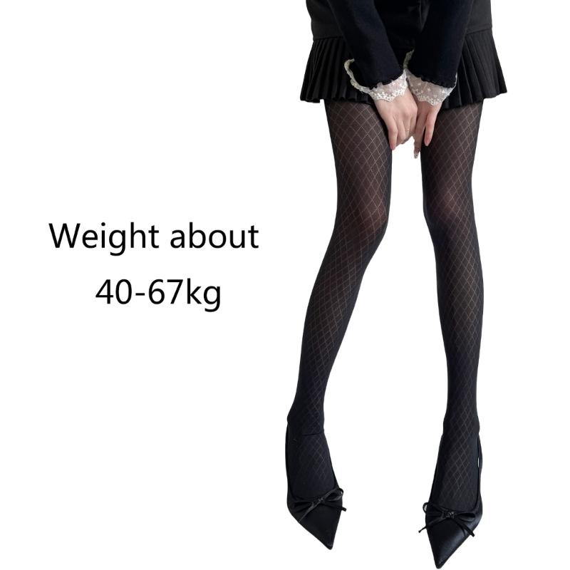 Women's Patterned Tights Vintage JK Pantyhose Tights Students Girls Pantyhose Sheer Tights Thigh High Stockings