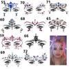 1PC Maskerade Glänzendes Gesicht Dekoration 3D Kristall Aufkleber Musik Festival Trendy Glänzende Acryl Bohrer Aufkleber Temporäre Tattoo Aufkleber