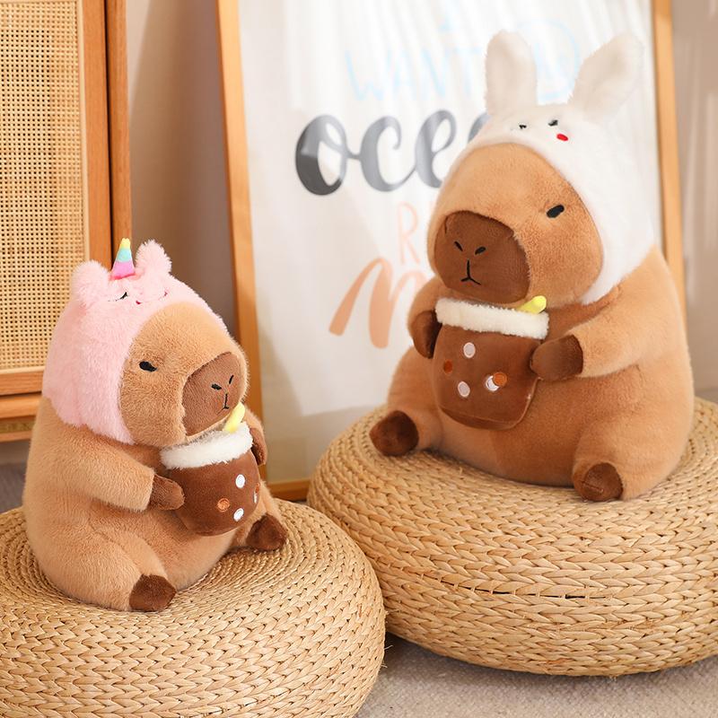 Capybara Turn Into Bread Uncorn Plush Toys Lovely Cartoon Animals Stuffed Dolls Holiday Gift Home Decor Sofa Plush Pillows